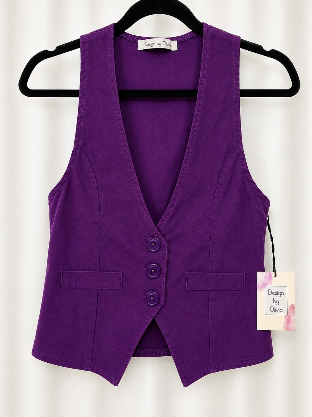 Purple Women's Tailored Vest
